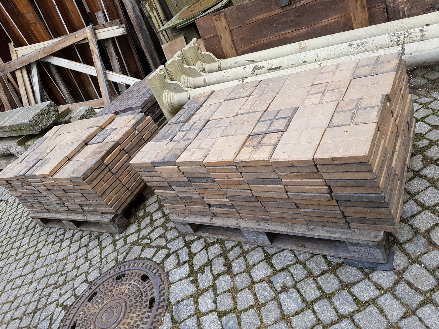 Gehwegplatten um 1900 - antike-tueren-baustoffe