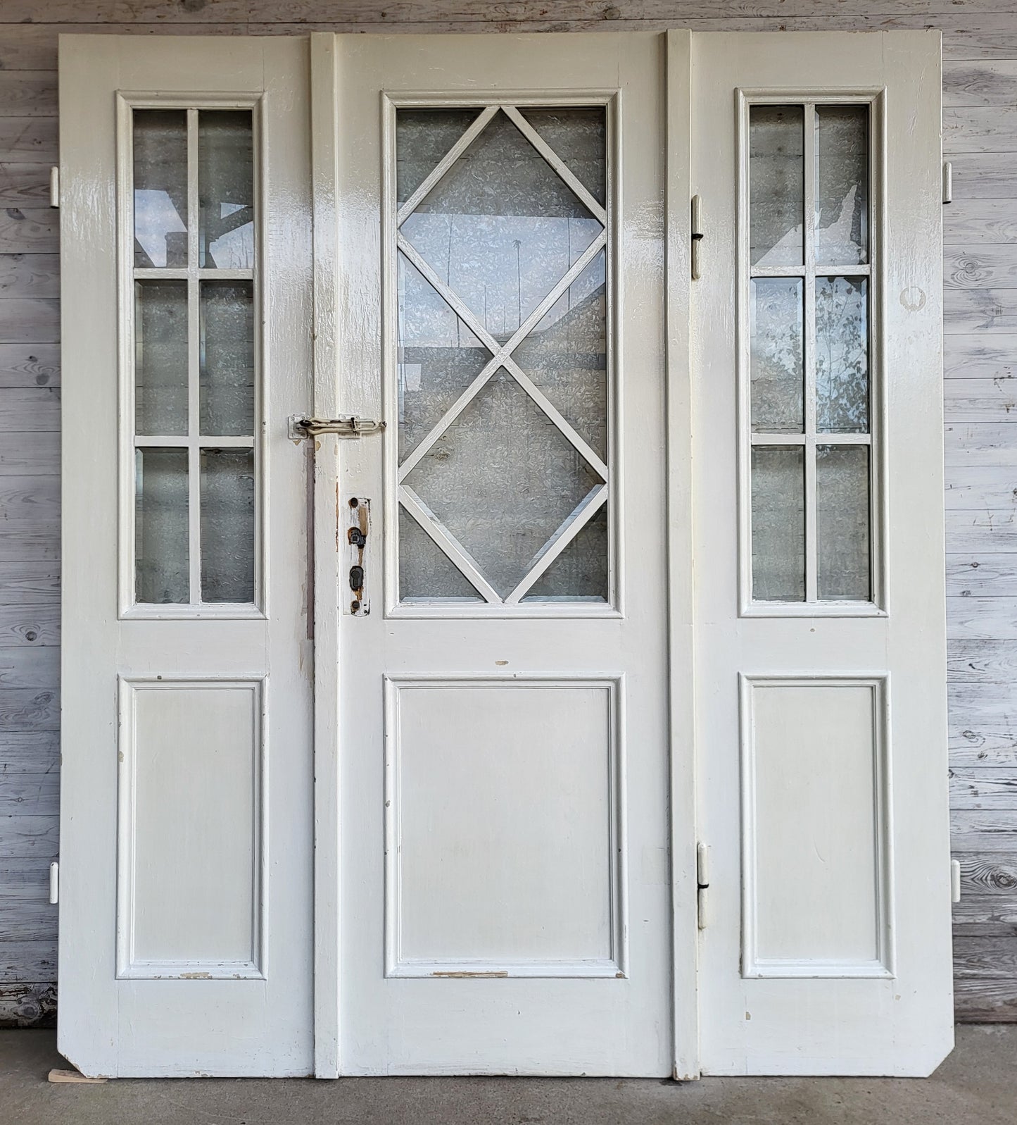 3- Flügelige Eingangstür mit Eisblumenglas um 1924 - IDG/27