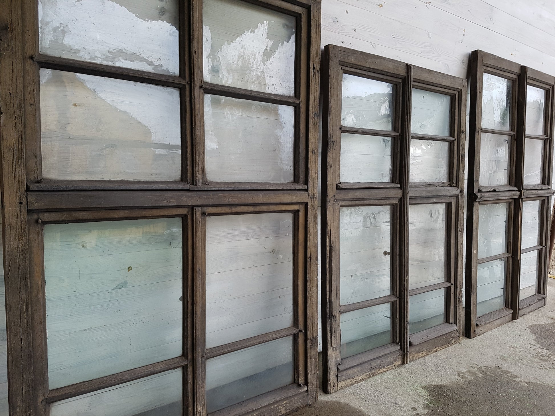 3 Fenster um 1820/40 - orig. Verglasung - antike-tueren-baustoffe