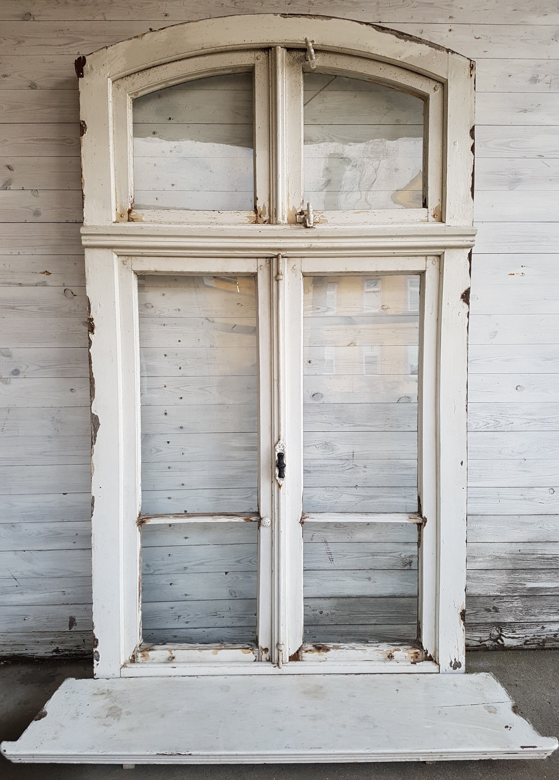 2 St. Eiche-Fenster um 1890 - antike-tueren-baustoffe