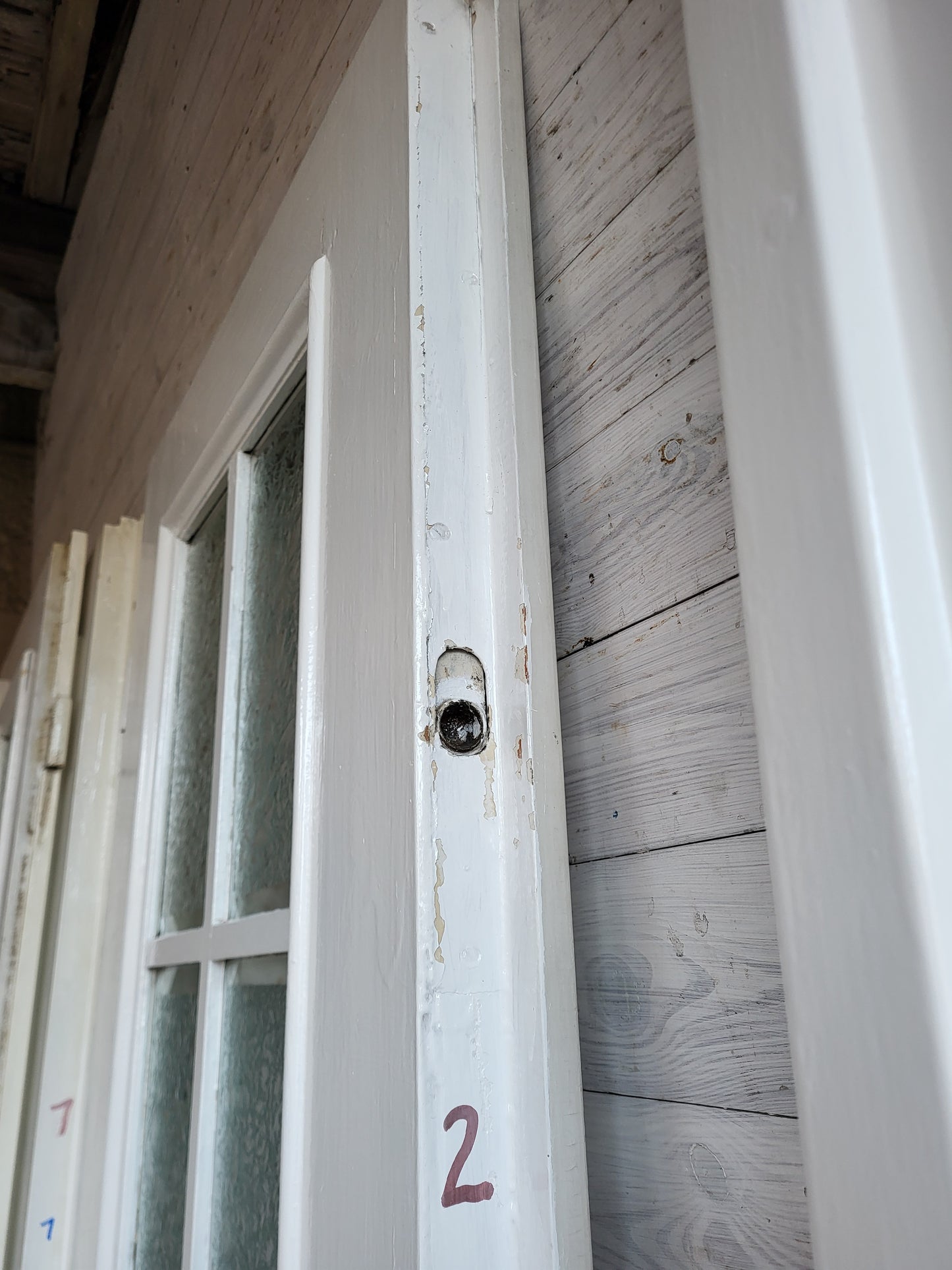 2 St. Hochwertige Türanlagen komplett mit Rahmen um 1924 - IDG/106