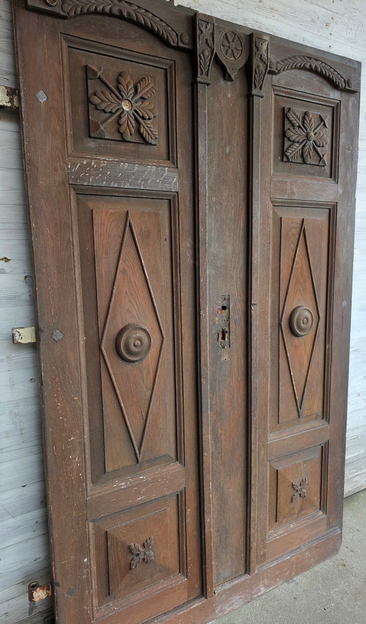 Klassizistische Eichentür um 1840/50 - HA/71 - antike-tueren-baustoffe