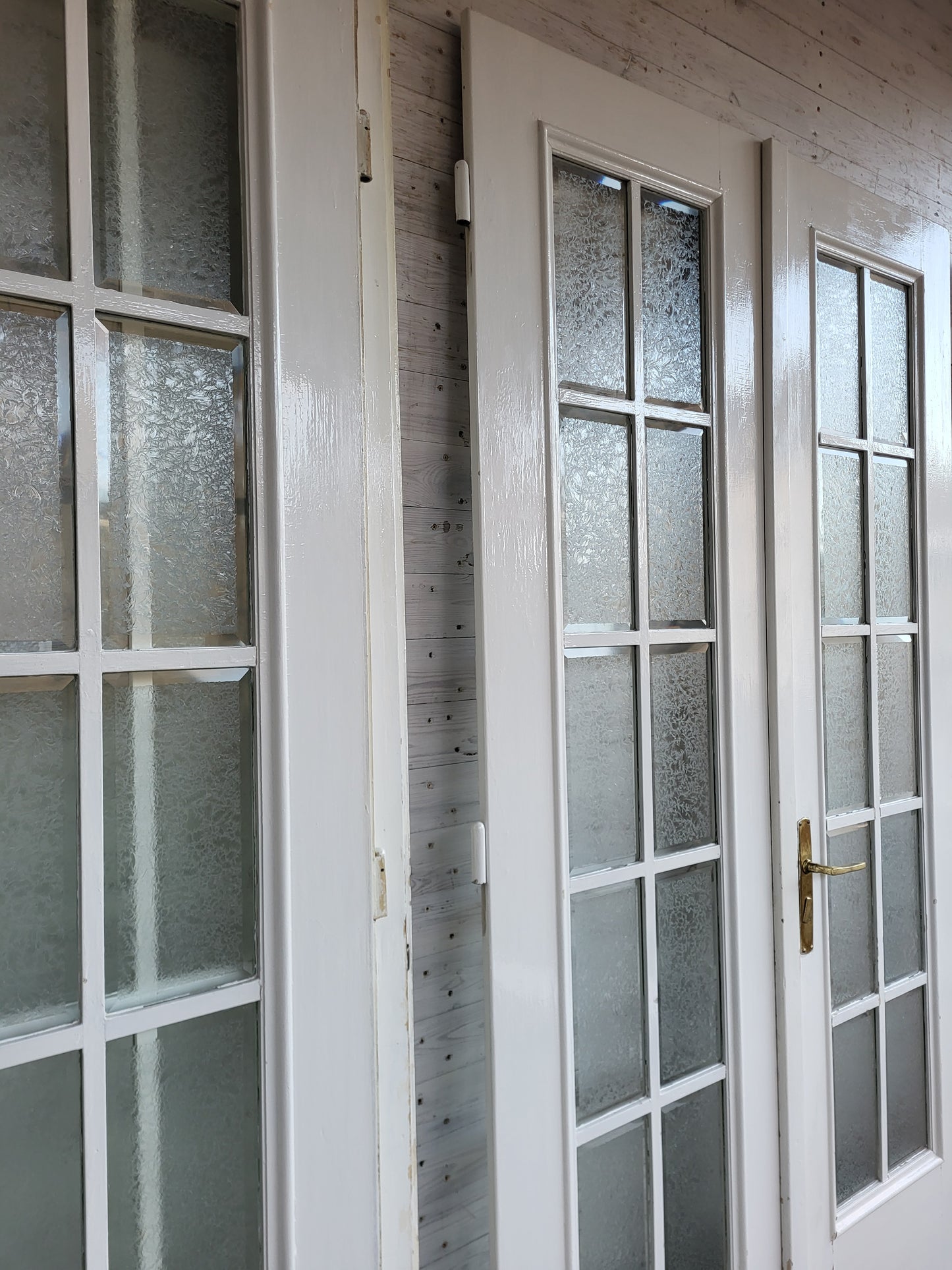 2 St. Hochwertige Türanlagen komplett mit Rahmen um 1924 - IDG/106