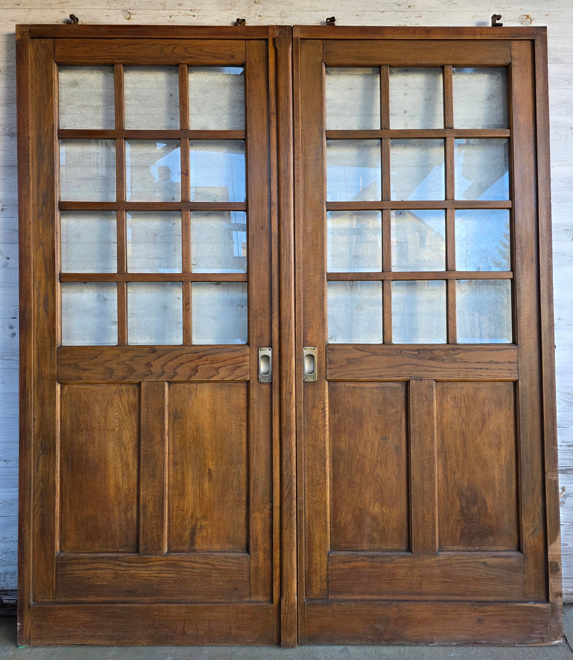 Antike Schiebetüranlage aus Villa 1920iger - IS/40 - antike-tueren-baustoffe