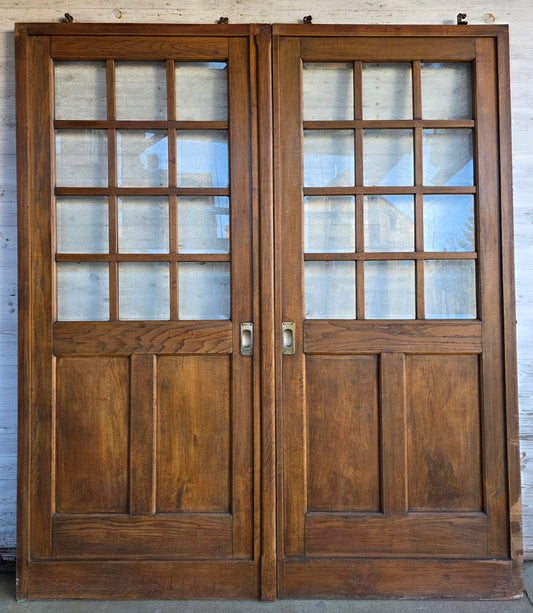 Antike Schiebetüranlage aus Villa 1920iger - IS/40 - antike-tueren-baustoffe