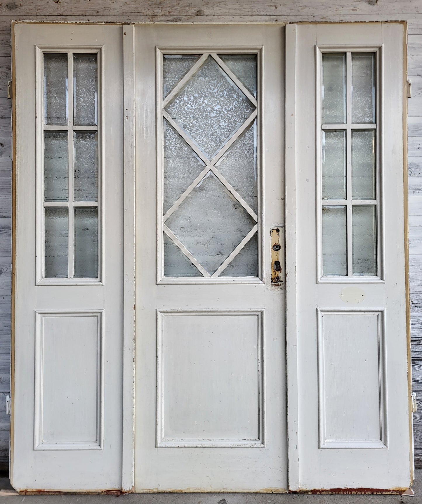 3- Flügelige Eingangstür mit Eisblumenglas um 1924 - IDG/27