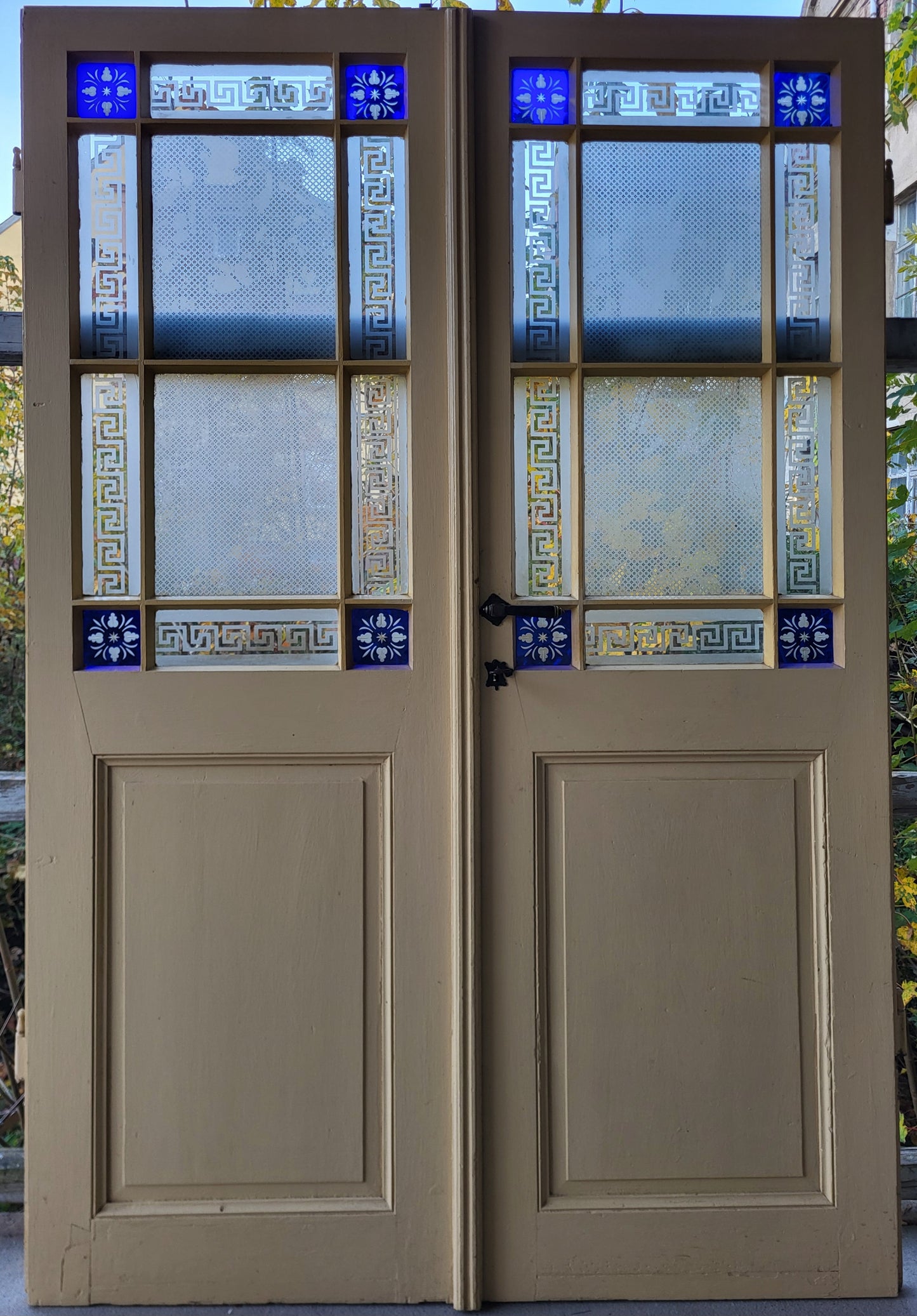 Elegante Eingangstür 1880/90 - IDG/108 - antike-tueren-baustoffe