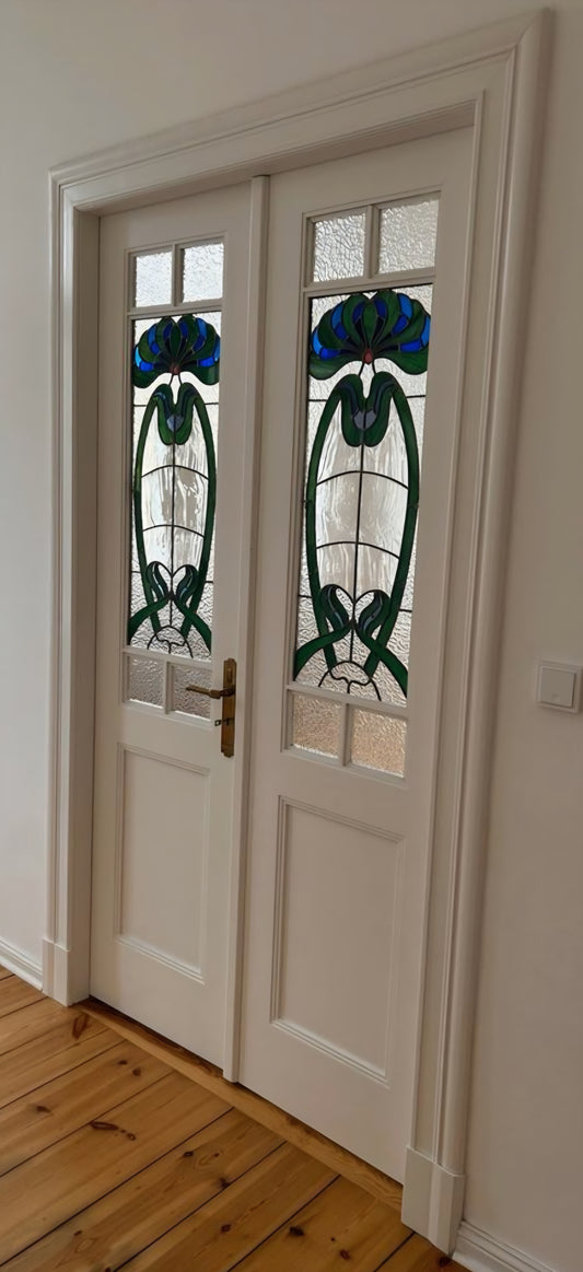 Elegante Jugendstiltür um 1905 - IDG/15 - antike-tueren-baustoffe