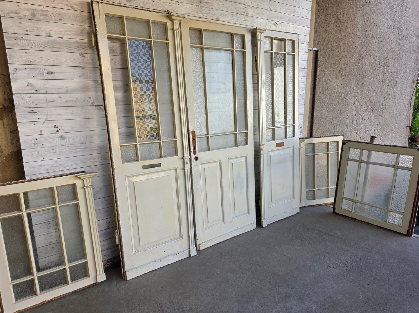 3- teilige Tür + OL Fenster um 1880 - IDG115