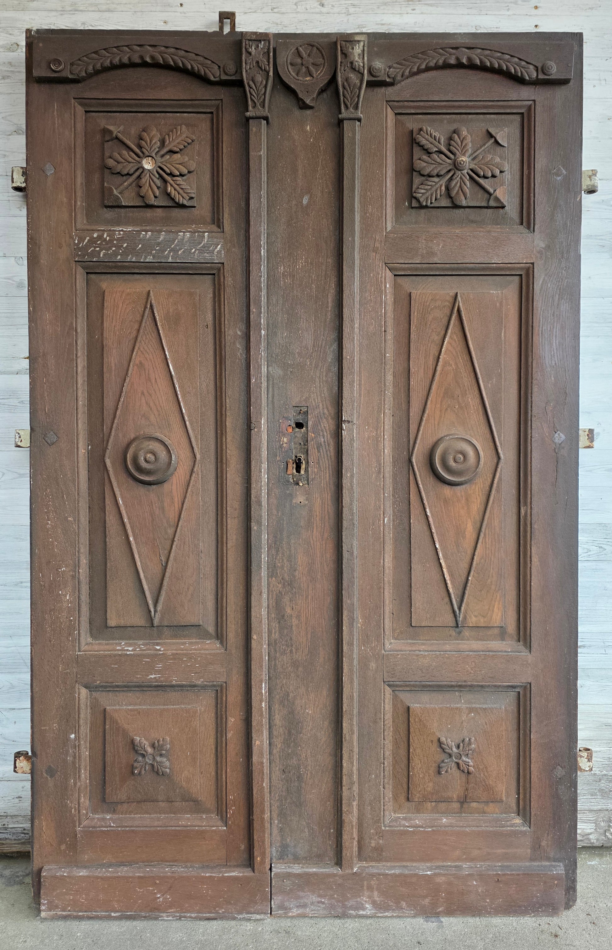 Klassizistische Eichentür um 1840/50 - HA/71 - antike-tueren-baustoffe