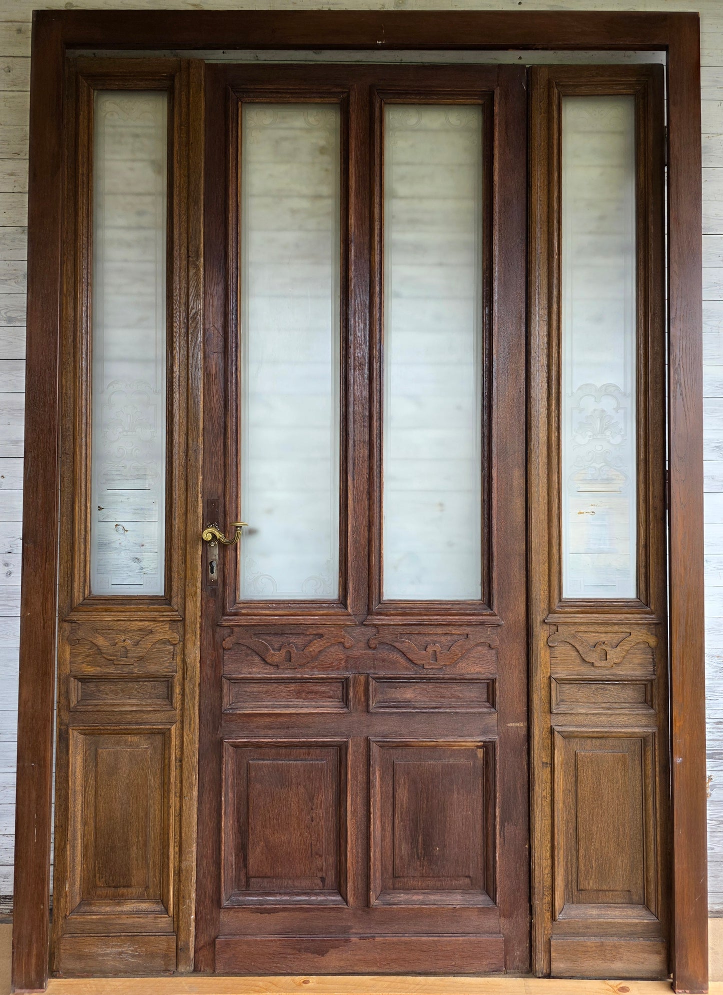 Große Eingangstür in Eiche um 1890 - IDG/31 - antike-tueren-baustoffe