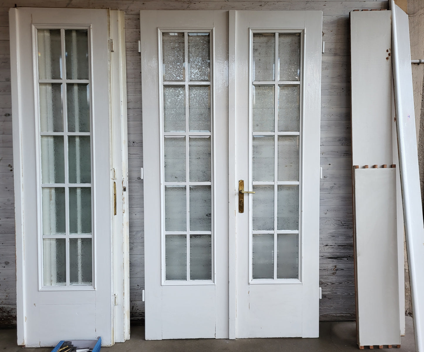 2 St. Hochwertige Türanlagen komplett mit Rahmen um 1924 - IDG/106