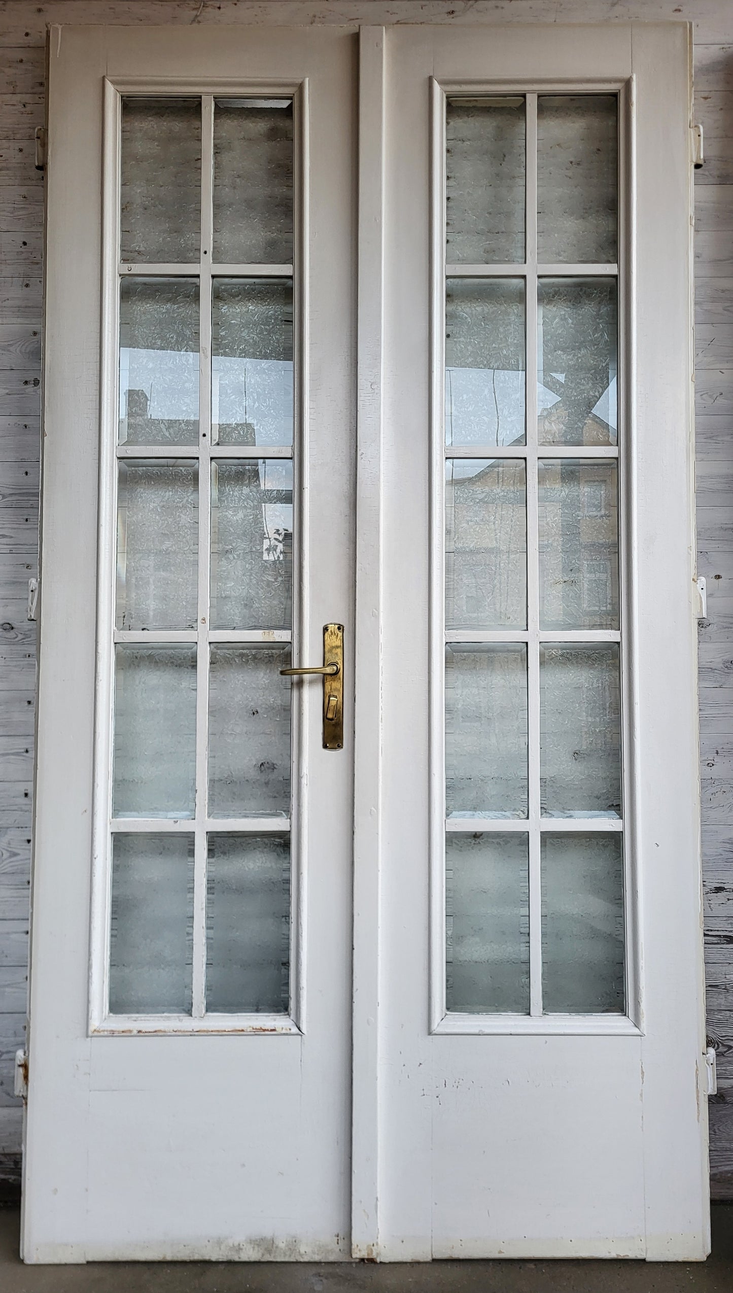 2 St. Hochwertige Türanlagen komplett mit Rahmen um 1924 - IDG/106