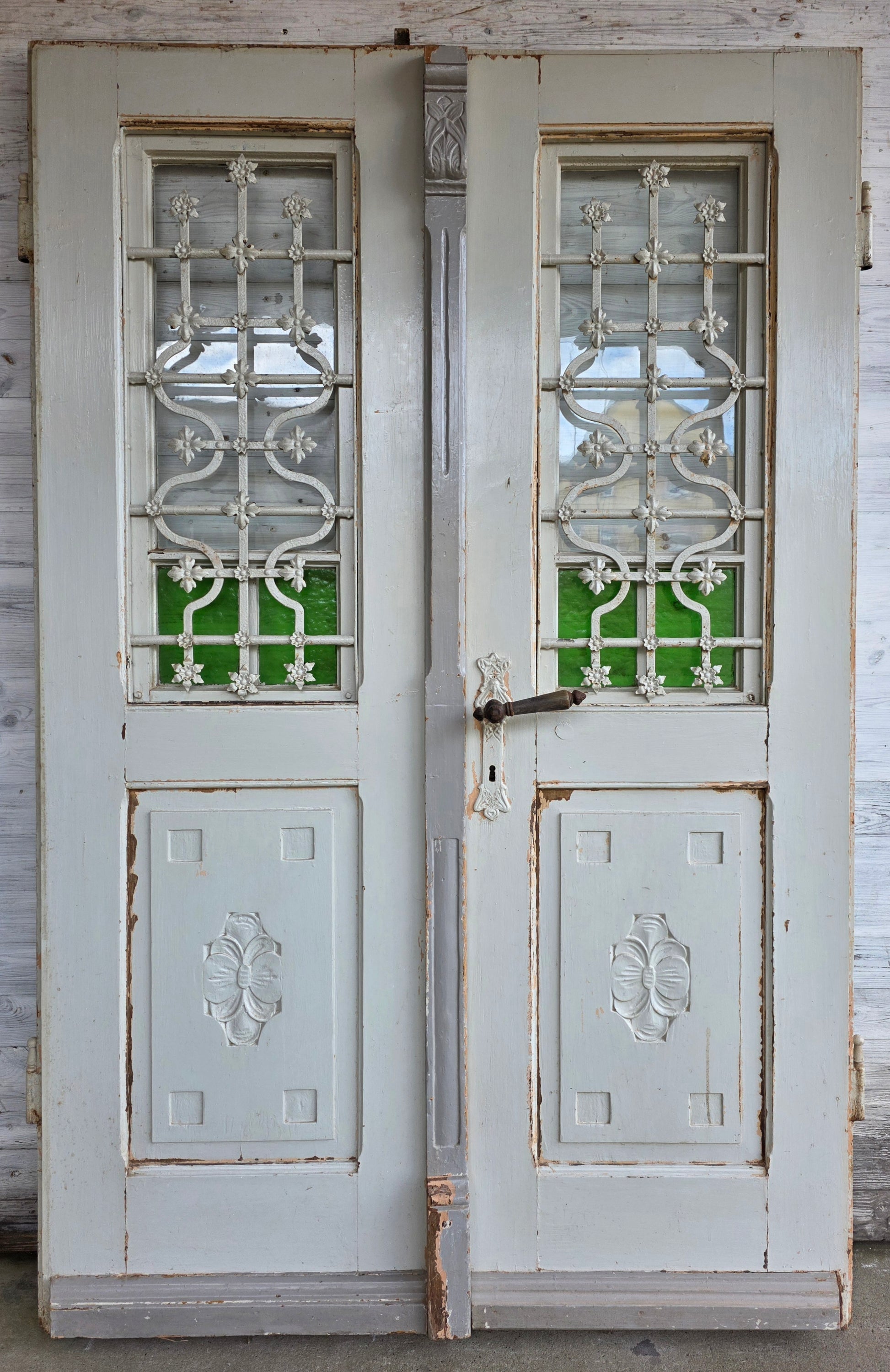 Haustüranlage - Weichholz um 1910 -  HD1/128 (Kopie) - antike-tueren-baustoffe