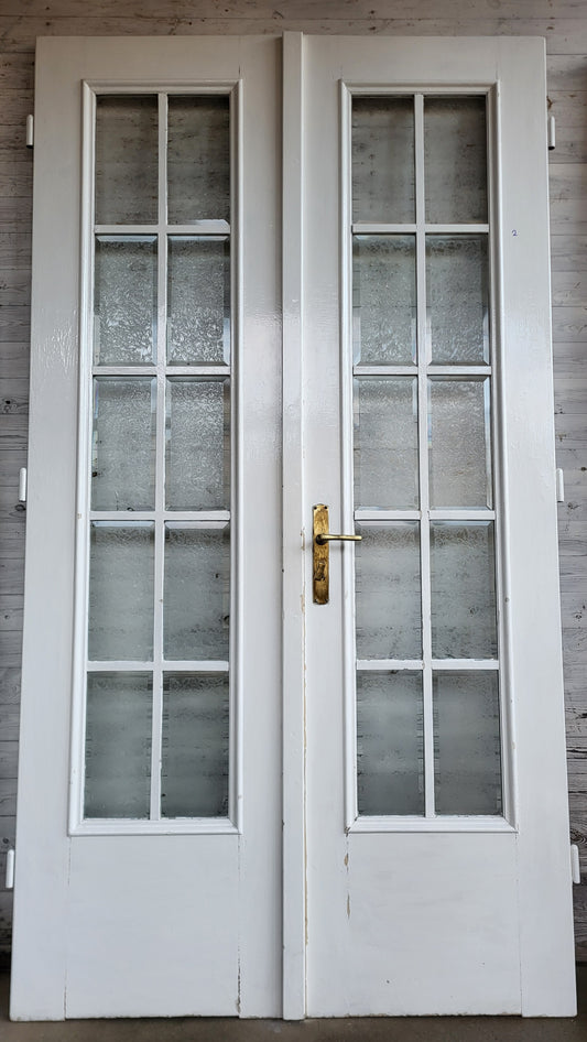 2 St. Hochwertige Türanlagen komplett mit Rahmen um 1924 - IDG/106