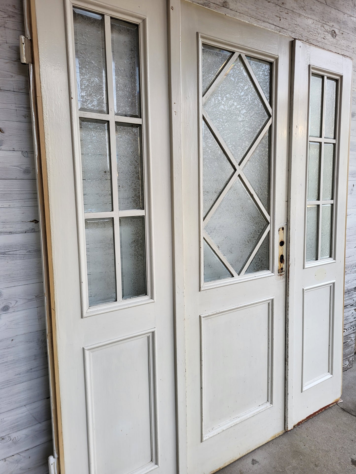 3- Flügelige Eingangstür mit Eisblumenglas um 1924 - IDG/27